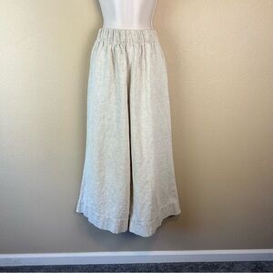 nettle studios pull on wide leg pants beige